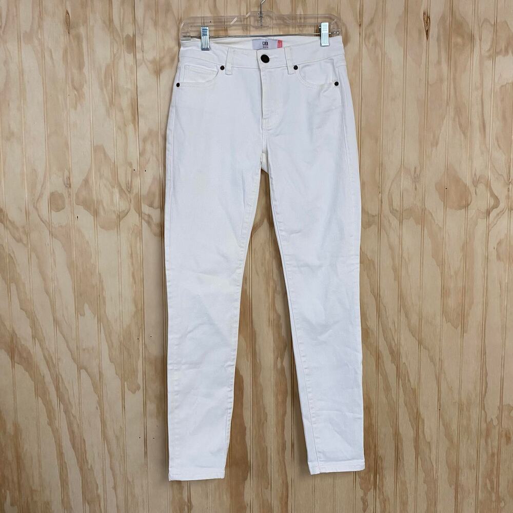 Cabi Off White High Skinny Jeans Stretch Five Pocket Classic Fit Size 2